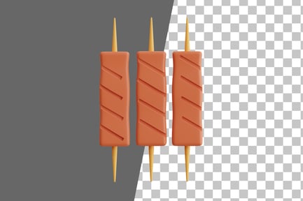 Preview: Shish Taouk 3D Icon