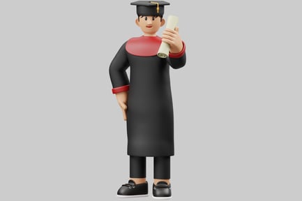 Preview: Graduate in Cartoon Style