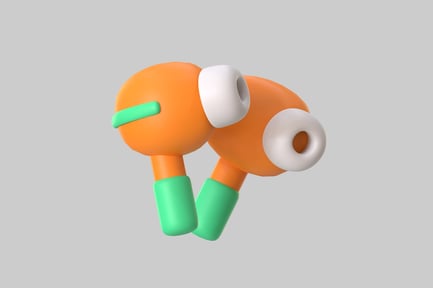 Preview: Vivid Wireless Earbuds Orange and Green