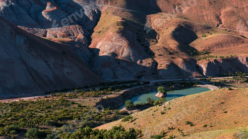 Preview: Amazing mountain landscape with lake