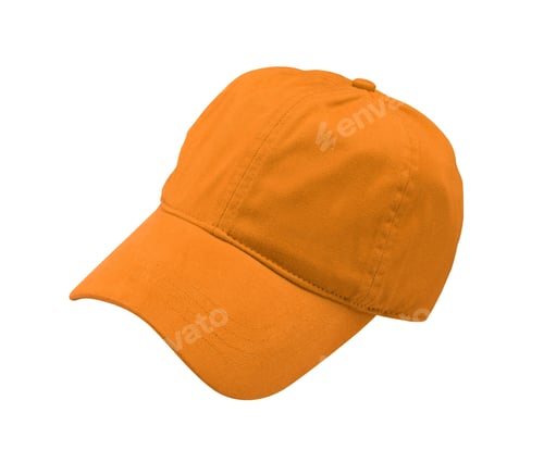 Preview: New Orange Baseball Cap isolated on white background