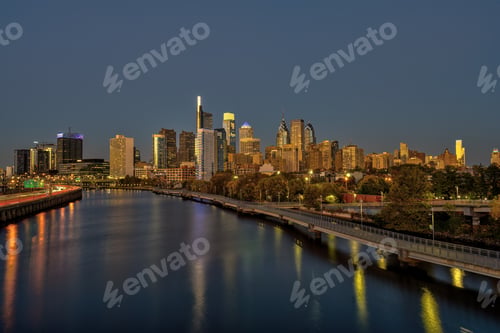 Preview: The skyline of Philadelphia at dusk