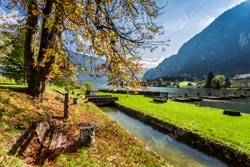 Preview: Autumnal park in the mountains in Austria