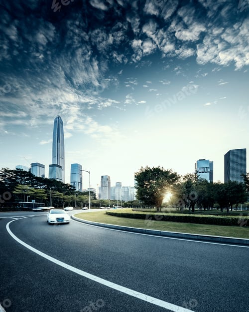 Preview: Asphalt pavement urban road