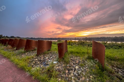 Preview: Rusty Metal objects in natural landscape