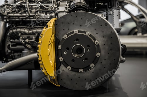 Preview: Car brake disc and caliper. car braking system