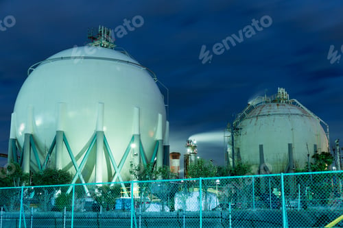 Preview: Gas Processing Plant at night