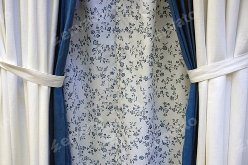 Preview: Modern Interior View From The Window With A Curtain. Lifestyle.