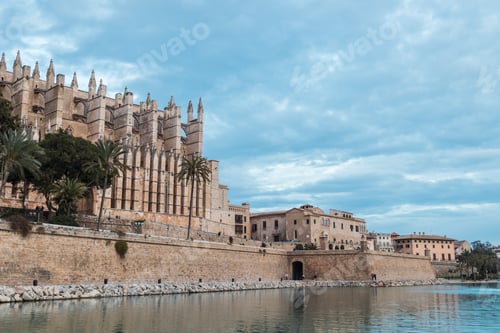 Preview: Beautiful view of the Cathedral of Santa Maria of Palma, Mallorca, Spain