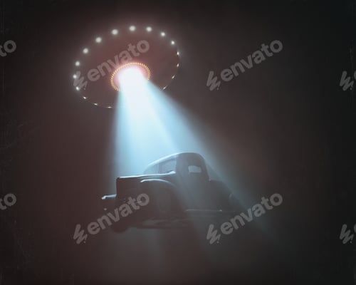 Preview: Alien Abduction Old Vintage Photo Style