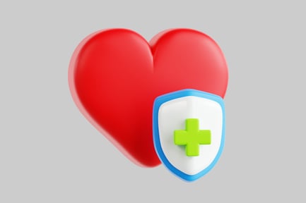 Preview: Heart health shield icon