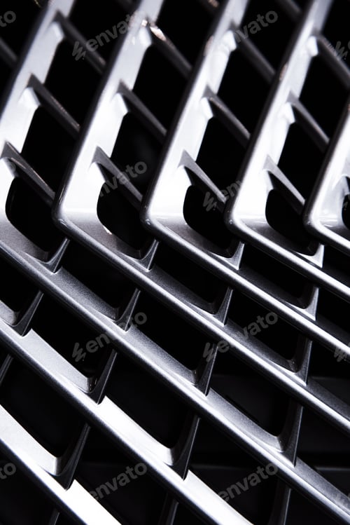 Preview: full frame of car metal grating as background