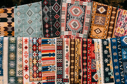 Preview: Many Oriental Persian Asian Carpets Background.