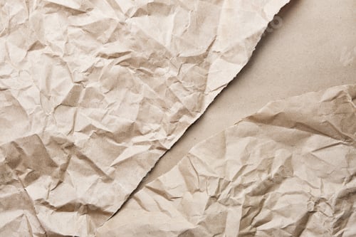 Visualização: Fundo de papel kraft marrom texturizado amassado
