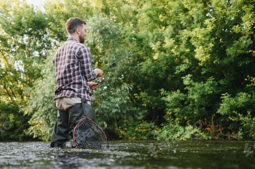 Preview: Trout fishing on mountain river