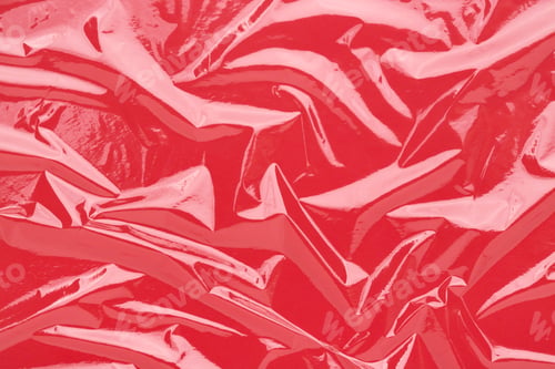 Preview: Wrinkled Cling Film Red Vinyl Abstract Background.