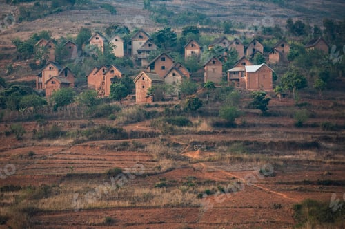 Preview: Dry landscape during slash and burn season near Ranomafana, Haute Matsiatra Region, Madagascar