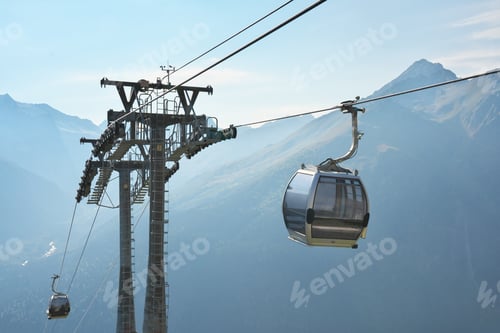 Preview: Cable cars up to the tianmen mountain.