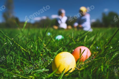 Preview: Easter eggs hunt background