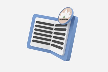 Preview: Open Book for Mindfulness 3D Illustration