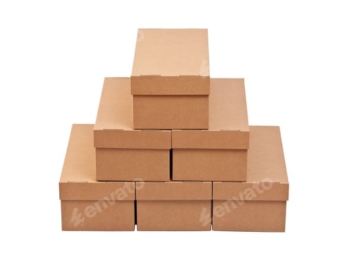 Preview: Stack of closed cardboard boxes