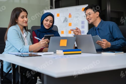 Preview: Business people meeting design ideas concept business planning at office.