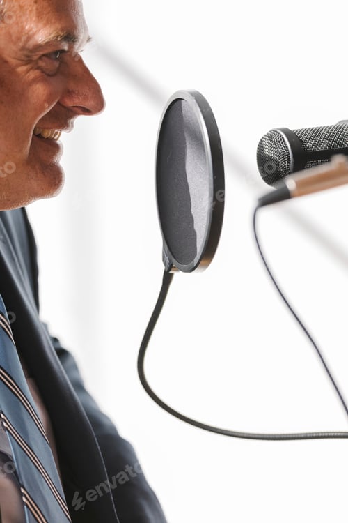 Preview: Businessman recording his own show