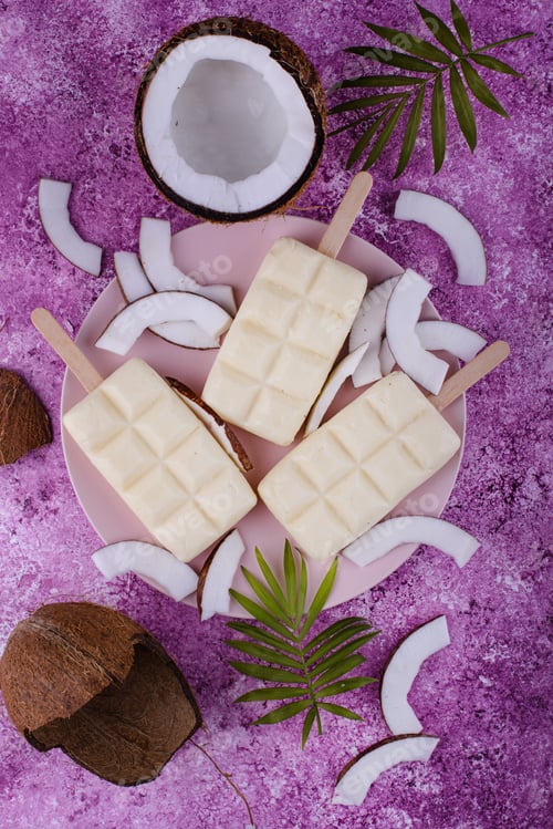 Preview: Healthy coconut ice cream popsicles