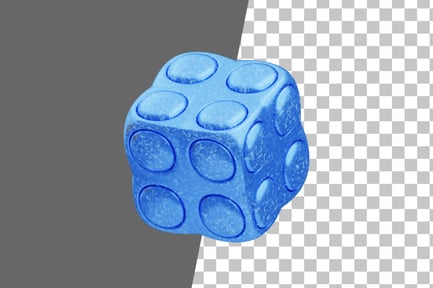 Preview: Glitter Abstract Blue Cylindrical Form 3D Icon