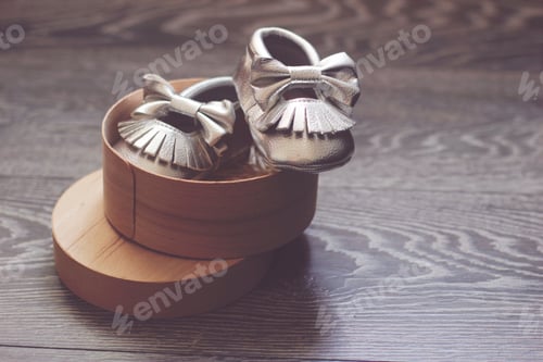 Preview: Grey and silver fashion little booties