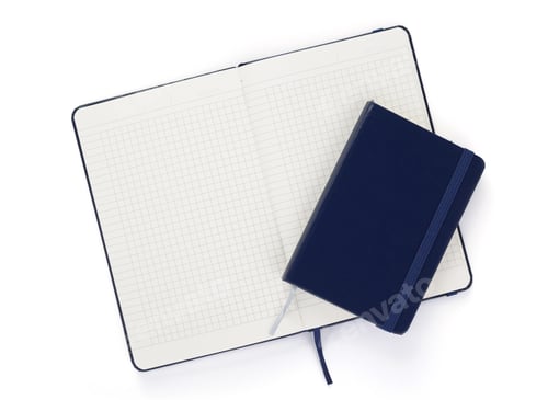 Preview: notebook at white background