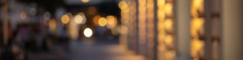 Preview: Banner blurred background evening street with lights