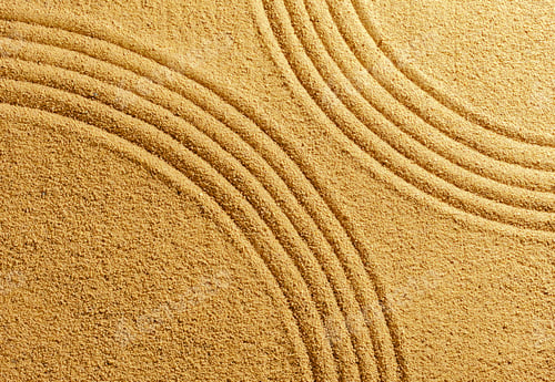Preview: Two arcs on yellow sand background summer beach warmth