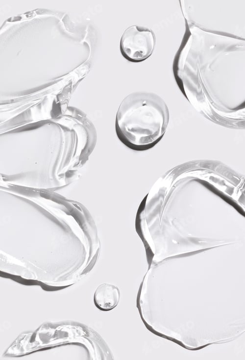 Preview: cosmetic smears cream gel texture on a light background