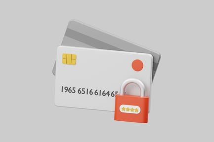 Preview: Locked credit card security concept