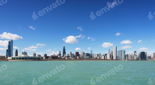 Preview: Buildings in downtown urban city skyline. United States or USA