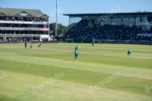 Preview: Cricket players on field during match