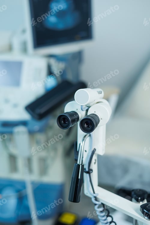 Preview: Ultrasound machine for body examination. Modern apparatus in the doctor's office.