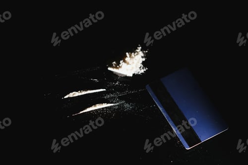 Preview: Many types of narcotics and drugs represented on table