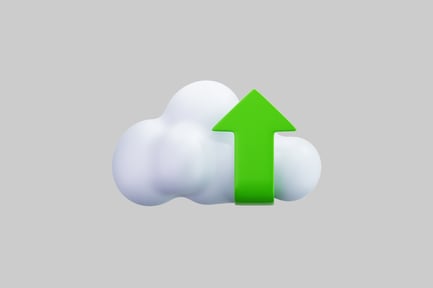 Preview: 3D Cloud Upload Icon
