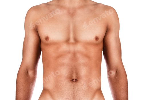 Preview: Strong athletic man with muscular naked torso