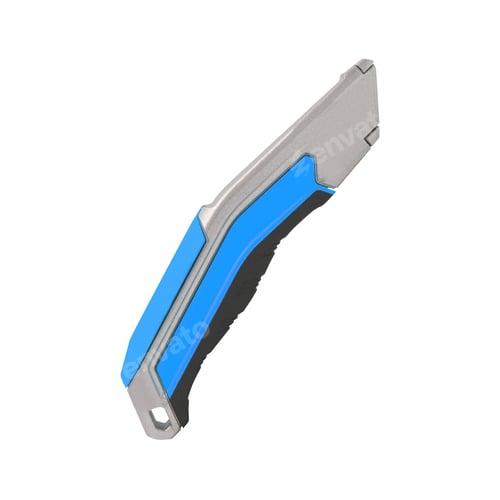 Preview: Blue paper knife isolated