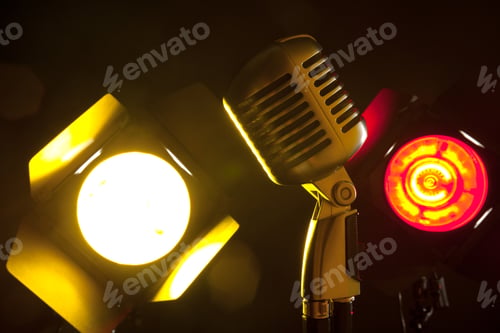 Preview: audio microphone retro style