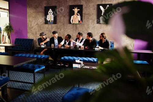 Preview: Multiethnic male bachelor mafia party