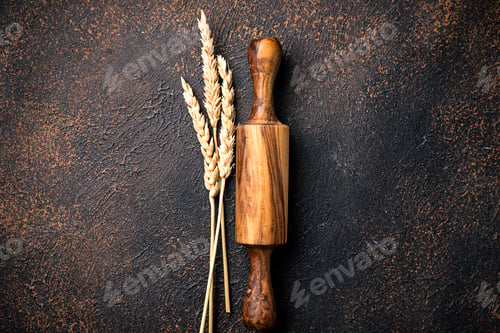 Preview: Rolling pin and wheat ears