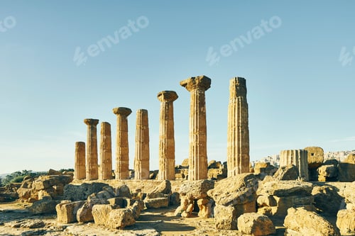 Preview: Remains of the Temple of Heracles, Valley of Temples, Agrigento, Sicily, Italy