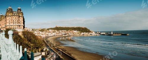 Preview: Picturesque seacoast back bay in Yorkshire, England