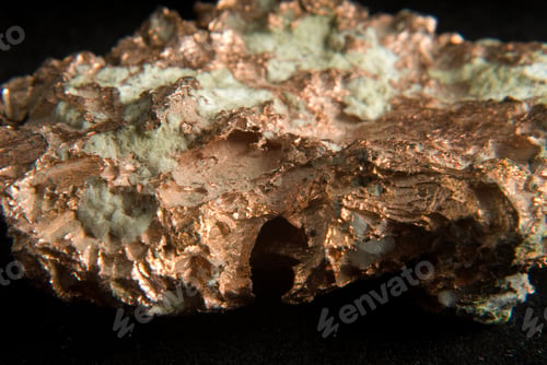 Preview: copper ore with quartz crystals
