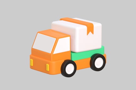 Preview: Stylized Delivery Truck with Package