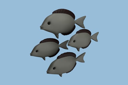 Vista previa: Ilustración 3D de Fish School